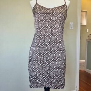 1990s geometric print slip dress